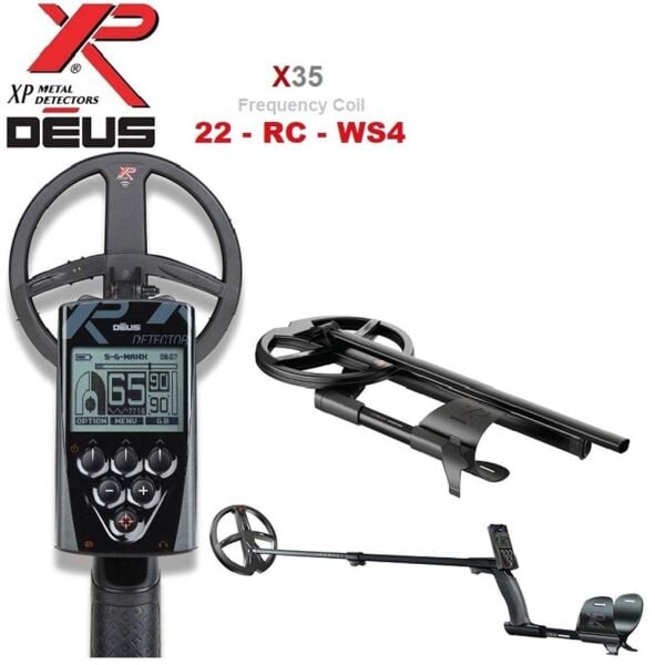 XP Deus Dedektör - 22,5cm X35 Başlık, WS4 Kulaklık, Ana Kontrol Ünitesi